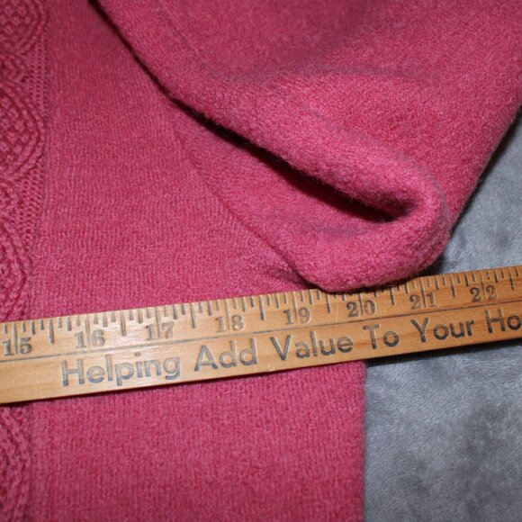 Womens Vintage 100% Dusty Pink Wool Cardigan Size EU 42 (US 6) Old Money Core - Picture 8 of 9